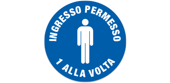 Ingresso permesso 1 persona alla volta - Coronavirus Covid-19